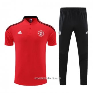 Conjunto Polo del Manchester United 2022 2023 Rojo