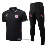 Conjunto Polo del Paris Saint-Germain Jordan 2022 2023 Negro