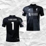 Camiseta Liverpool Jugador Portero A.Becker 2021 2022 Negro