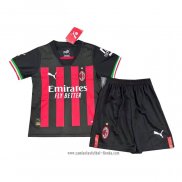 Camiseta Primera AC Milan 2022 2023 Nino