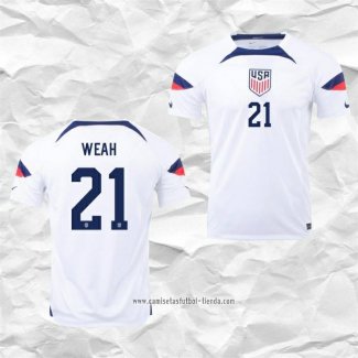 Camiseta Primera Estados Unidos Jugador Weah 2022