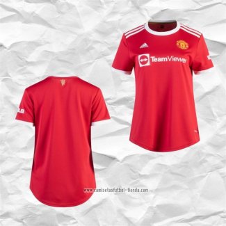 Camiseta Primera Manchester United 2021 2022 Mujer