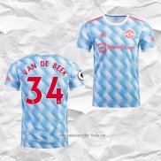 Camiseta Segunda Manchester United Jugador Van De Beek 2021 2022