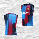 Camiseta de Entrenamiento Barcelona 2022 2023 Sin Mangas Azul y Rojo