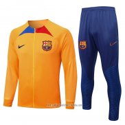 Chandal de Chaqueta del Barcelona 2022 2023 Nino Naranja