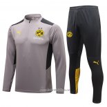 Chandal de Sudadera del Borussia Dortmund 2021 2022 Gris