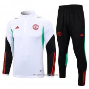 Chandal de Sudadera del Manchester United 2023 2024 Blanco