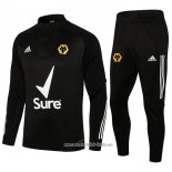 Chandal de Sudadera del Wolves 2021 2022 Negro