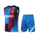 Chandal del Barcelona 2022 2023 Sin Mangas Azul y Rojo