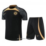 Chandal del Chelsea 2022 2023 Manga Corta Negro - Pantalon Corto