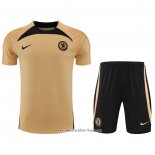 Chandal del Chelsea 2022 2023 Manga Corta Oro - Pantalon Corto