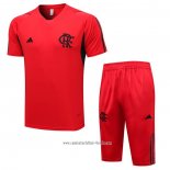 Chandal del Flamengo 2023 2024 Manga Corta Rojo - Pantalon Corto