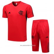 Chandal del Flamengo 2023 2024 Manga Corta Rojo - Pantalon Corto
