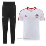 Chandal del Manchester United 2023 2024 Manga Corta Blanco