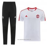 Chandal del Manchester United 2023 2024 Manga Corta Blanco