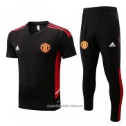 Chandal del Manchester United 2022 2023 Manga Corta Negro