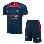 Chandal del Paris Saint-Germain 2023 2024 Manga Corta Azul - Pantalon Corto