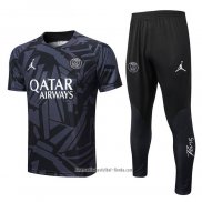 Chandal del Paris Saint-Germain 2022 2023 Manga Corta Gris