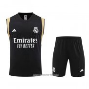 Chandal del Real Madrid 2023 2024 Sin Mangas Negro