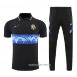 Conjunto Polo del Inter Milan 2022 2023 Negro y Azul
