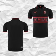 Camiseta Polo del AC Milan 2022 2023 Negro