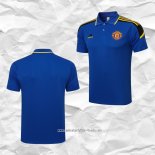 Camiseta Polo del Manchester United 2021 2022 Azul