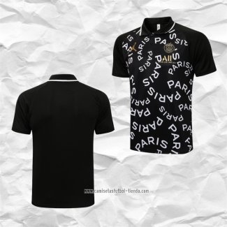 Camiseta Polo del Paris Saint-Germain Jordan 2021 2022 Negro