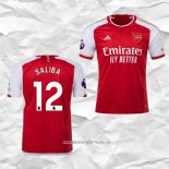 Camiseta Primera Arsenal Jugador Saliba 2023 2024