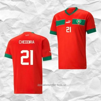 Camiseta Primera Marruecos Jugador Cheddira 2022