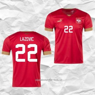 Camiseta Primera Serbia Jugador Lazovic 2022