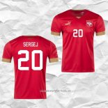 Camiseta Primera Serbia Jugador Sergej 2022