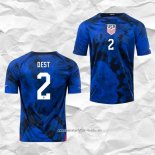 Camiseta Segunda Estados Unidos Jugador Dest 2022