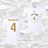 Camiseta Segunda Serbia Jugador Milenkovic 2022