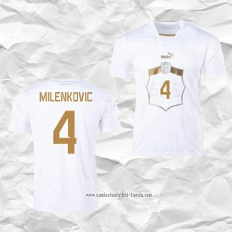 Camiseta Segunda Serbia Jugador Milenkovic 2022