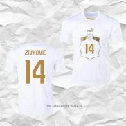 Camiseta Segunda Serbia Jugador Zivkovic 2022