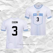 Camiseta Segunda Uruguay Jugador D.Godin 2022