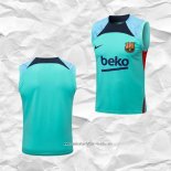 Camiseta de Entrenamiento Barcelona 2022 2023 Sin Mangas Verde