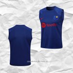 Camiseta de Entrenamiento Barcelona 2023 2024 Sin Mangas Azul