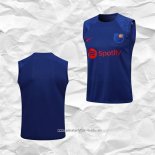 Camiseta de Entrenamiento Barcelona 2023 2024 Sin Mangas Azul