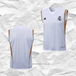 Camiseta de Entrenamiento Real Madrid 2023 2024 Sin Mangas Blanco
