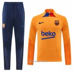 Chandal de Sudadera del Barcelona 2022 2023 Naranja