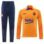 Chandal de Sudadera del Barcelona 2022 2023 Naranja