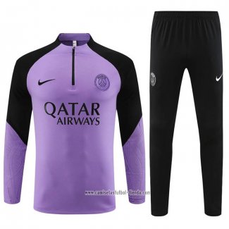 Chandal de Sudadera del Paris Saint-Germain 2023 2024 Purpura