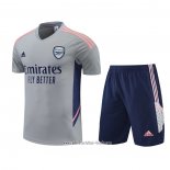 Chandal del Arsenal 2022 2023 Manga Corta Gris - Pantalon Corto