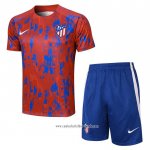 Chandal del Atletico Madrid 2023 2024 Manga Corta Rojo - Pantalon Corto