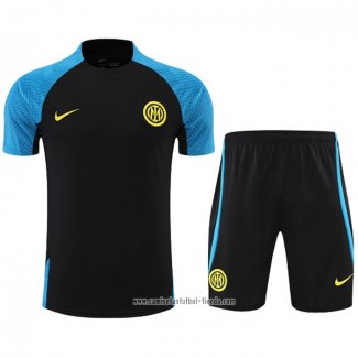 Chandal del Inter Milan 2022 2023 Manga Corta Negro - Pantalon Corto