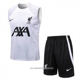 Chandal del Liverpool 2022 2023 Sin Mangas Blanco