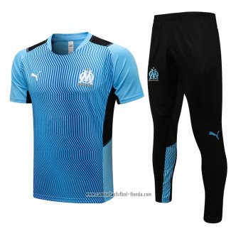 Chandal del Olympique Marsella 2021 2022 Manga Corta Azul