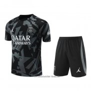 Chandal del Paris Saint-Germain 2022 2023 Manga Corta Gris - Pantalon Corto