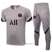 Chandal del Paris Saint-Germain 2021 2022 Manga Corta Gris